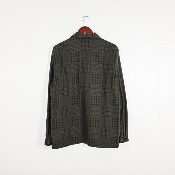 KESTIN Men's Small Arbroath Shirt Jacket Green Patchwork Cotton flannel - Picture 3 of 9